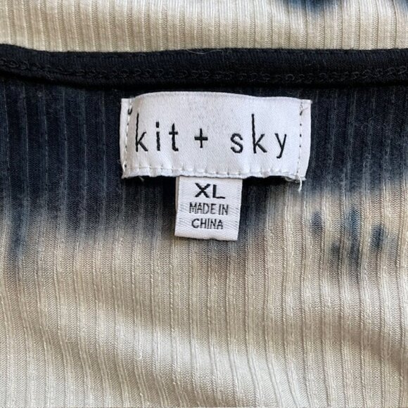KIT + SKY Tie-Dyed Bodysuit in Black/White - Size XL - Picture 5 of 7